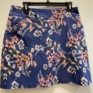 Mario Serrani Blue Floral Mini Skirt / Medium